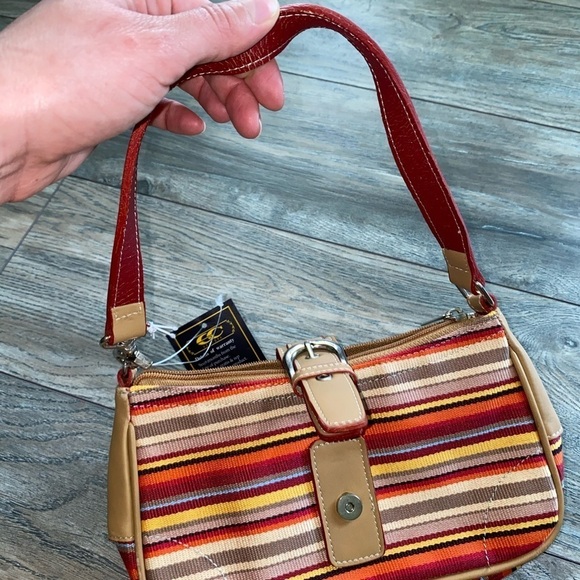 NWT Vintage strip mini shoulder bag - Picture 5 of 8